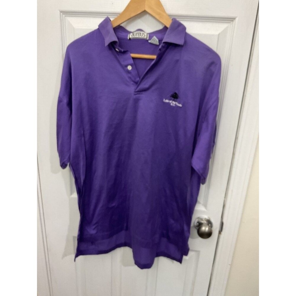Aureus Purple Polo Shirt with Embroidered Logo
